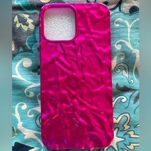 Pink foil phone case